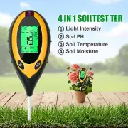 4 in1 Digital Soil PH Tester Moisture Sunlight Test Meter for Garden Plant Lawns