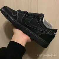 在飛比找蝦皮購物優惠-耐剋Nike 新款 aj1喬1倒鉤4.0黑武士 男女衕款 經