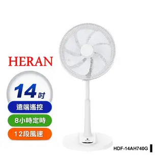 【HERAN 禾聯】14吋智能變頻DC風扇 HDF-14AH740G