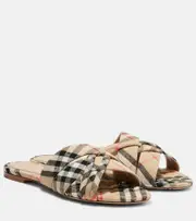 [Burberry] Burberry Burberry Check slides AU 7 beige