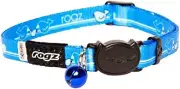 Rogz Kiddycat Safeloc Cat Collar Blue Small with Variable Load Safety Release...