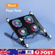 Gaming Laptop Cooler Fan with 2/4 Fans Foldable RGB for 11-17.3 Inch Notebook