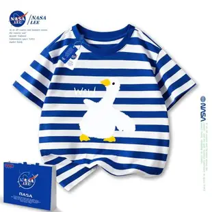 NASA男童洋氣純棉半袖夏裝T恤
