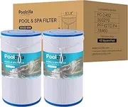 Poolzilla 2-Pack Spa Filter Replacement Cartridge, FC-2402 for Watkins 303279, PFF42TC-P4, 78460, SD-01322