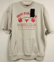 Under Armour Project Rock Iron Paradise Barbell Club Cut Off Sweatshirt Medium