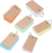 NUOBESTY 6 Pack Ring Loose-Leaf Notepad Portable Memory Binder Memo Pads for Students