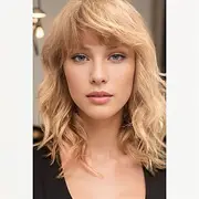 Taylor Swift Inspired Wigs Synthetic Wig Wavy Asymmetrical Wig Medium Length Blonde Synthetic Hair Women's Fashionable Design Soft Natural Blonde