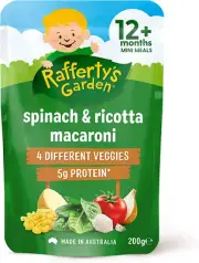 Spinach and Ricotta Macaroni Lumpy Baby Food 200 G (Case of 6)