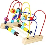 KOMBIUDA 1pc Fruit Beads Maze Roller Educational Toys Puzzle Game Toy for Toddlers Boys and Girls Training Aid