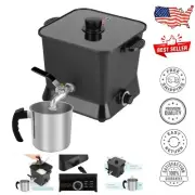 Large 4.5 Qt Electric Wax Melter with Temperature Control for Candle Production