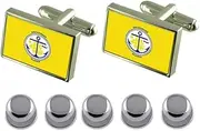[Select Gifts] Shirt Dress Studs Anchorage City USA Flag Cufflinks