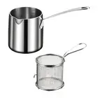 Deep Frying Pot with Strainer Basket Nonstick Universal French Fries Cooker