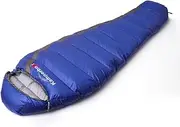 Cold Weather Mummy Sleeping Bag W Sleeping Bag Down Sleeping Bag for Backpacking Camping Blue One Size