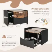 Elegant Cat Litter Enclosure with Pull-Out Drawer and Rolling Wheels