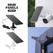 10W Solar Panel For Outdoor Ring Spotlight Camera Security Cam Battery Charger