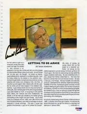 ARNOLD PALMER SIGNED "GETTING TO BE ARNIE" ARTICLE PSA