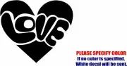 Vinyl Decal Sticker - Groovy Love Heart Car Truck Bumper Window Wall JDM Fun 9"