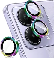 Holilo Camera Protection for Tempered Glass Camera Screen Protector for Xiaomi Poco M7 PRO 5G, 1 Set Anti-Scratch 9H Hardness Lens Bubble-Free Screen Protector Tempered Glass Camera Protection Rainbow