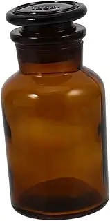 Cabilock Lab Glass Reagent Bottle with Ground Stopper Wide Mouth Storage for Precision Dispensing Chemical Laboratory and Easy to Clean Glassware for Reagent