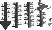 Snow Outdoor Large Iron Snowfall Measuring Stick Accurate Scale Easy to Read 36 Inch Snow Depth Measure Rod for Garden Yard Christmas Decorations
