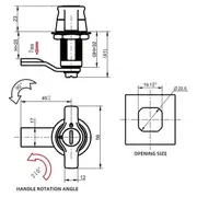 RV Cabin Door Lock Compression Seal Lock Luggage Compartment Door Lock Oval Handle Rotary for Trailer RV BlackSilver