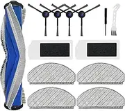 Dxyue 13pcs Replacement Part for ECOVACS DEEBOT N20 Plus / N20 / N20 PRO Plus Vacuum Cleaner, 1 Brushroll 4 Side Brush 2 HEPA Filter 4 Mop Pad 1 Cleaning Brush