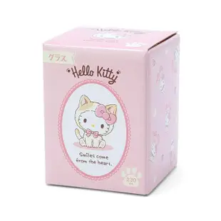 【SANRIO 三麗鷗】療癒貓咪系列 貓掌造型玻璃杯 HELLO KITTY(餐具雜貨)