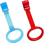 IWOWHERO 2pcs Pull Ring Toddler Standing Assistant Zip Ties Infants Bed Ring for Safe Learning
