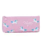 4Pcs Cute Kawaii PU Unicorn Pattern Pencil Case Large Capacity Creative Pen Bag Storage Bag Office Stationery(Pink)