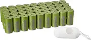 Amazon Basics Dog Poop Bags with Dispenser and Leash Clip, 33.02 x 22.86 CM, Lavender Scented - 540 Bags (36 Rolls)
