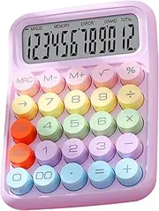 Calculator, Multifunctional Colored Electronic Calculator Spill Resistant Mechanical Keyboard for Home for Classroom (Lilac Purple)