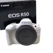 New CANON EOS R50 Mirrorless Digital Camera WHITE Body with No Lens APS-C 24.2MP