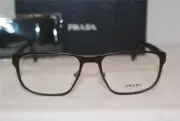 Brand New Authentic Prada 56S 53-17-140 Matte Brown LAH-1O1 With Original Case!