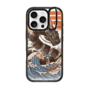 iPhone 16 Pro Impact Ring Stand Case MagSafe Compatible Great Sushi Dragon