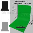 Photo Backdrop Stand Kit White Green Screen Black Background Support Studio Bag