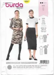 B136 BURDA 6267: DRESS SIZE 8-18 SEWING PATTERN