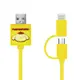 CAMINO布丁狗二合ㄧ雙頭傳輸線Micro USB+Lightning/ 0.7M eslite誠品