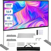 Screen Portable Projector Screen + Frame Stand 120inch Movie Video Projection Screen Fabric 2K 4K Full HD Smart Home