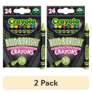 (2 pack) Crayola Construction Paper Crayons 24 Ct Back to School Supplies
