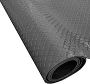 Waterproof Rubber Flooring Roll Checkerboard Plate, 1m 2m 3 Meter 4 Meter 5 Meter Rubber Floor Mats with Non-Slip Bottom, Garage Warehouse Workshop Parking Shed(Gray,0.6 x 4.2m/2 x