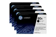 HP 80X Toner Ink Cartridge High Yield Black 4 Pack HP LaserJet Pro 400 M401 M425 Bulk