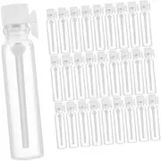BAZEITFLOW 50Pcs Mini Glass Bottles Travel Toiletry Containers Leak Vials for Fragrance Skincare Liquids Durable Glass Design for Travel