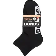 Bonds Ladies Cushioned 1/4 Crew Socks Size 3-8 Assorted 3 pack