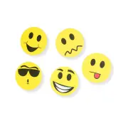 Smiley Face Fridge Magnets – Pack of 5 | 2" Diameter