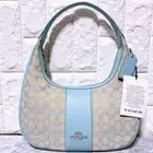 Coach Andrea Carmen Shoulder Bag In Signature Jacquard leather CT765 NEW JAPAN