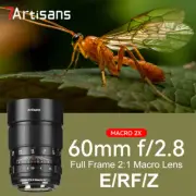 7Artisans 60mm F2.8 Macro 2X Full Frame Lens for Sony E Canon EOS-R RF Nikon Z