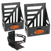 Vonnies Combo Pack Two 20L Heavy Duty Black Single Jerry Can Holder and 4KG Gas