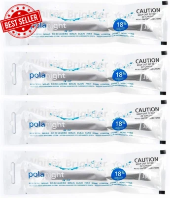 18% Carbamide Peroxide 3Gram Teeth Whitening Bleaching Gel | 4 Syringes | Shade