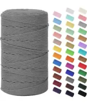 Nook Theory Macrame Cord 3mm 109 Yard ( CHARCOAL)