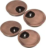 Mesee 4 Pieces Desk Grommet Kit, 50mm Metal Cable Grommet Cap Table Grommets Desk Surface Wire Cord Round Hole Cover for Home & Office Computer Desktop